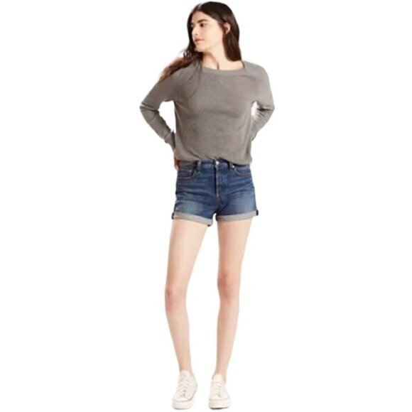 LEVI’S WEDGIE WHITE OAK CONE VINTAGE STYLE JEANS SHORTS - Picture 2 of 13